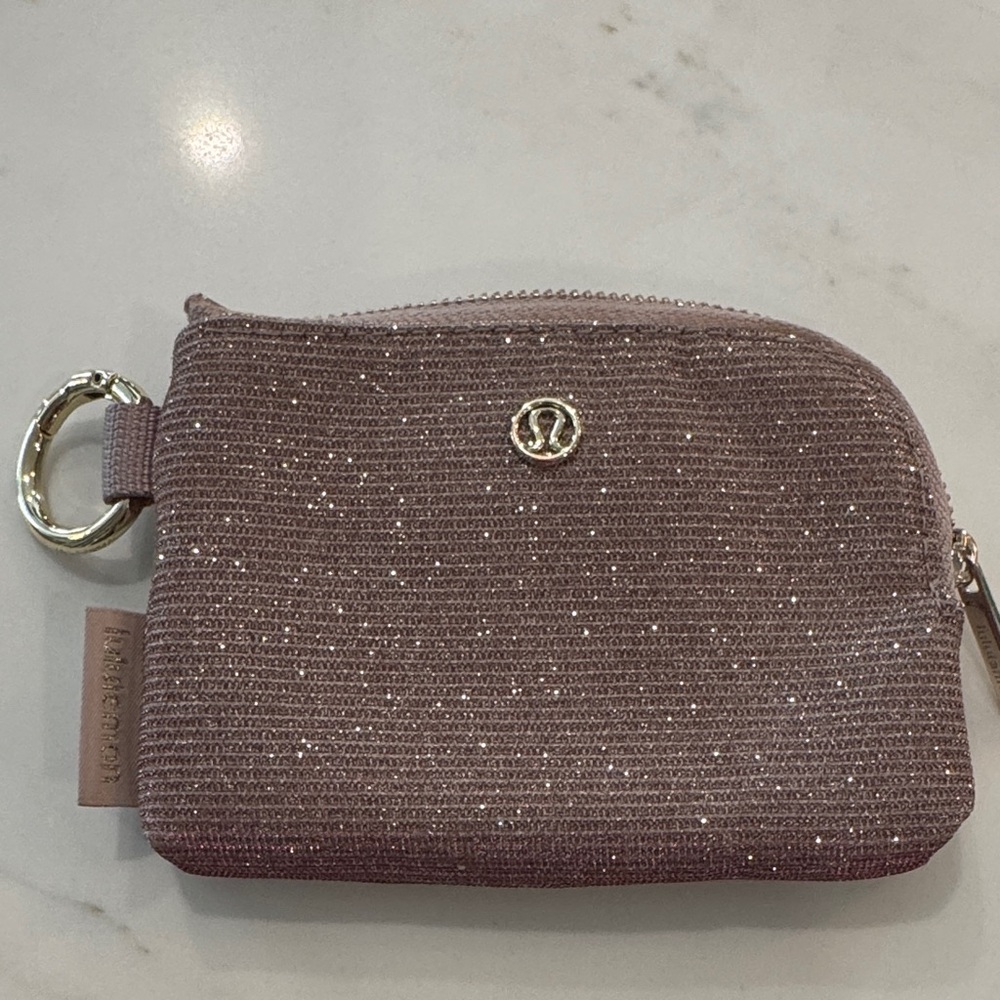 lululemon athletica Sparkle Zip Coin Pouch - Dusty Mauve